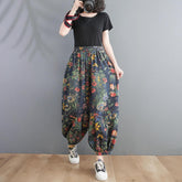 Naturblaue Jeanshose mit Cinch-Print für den Winter
